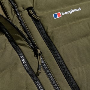 Men's Theran Hybrid Hooded Jacket - Dark Green