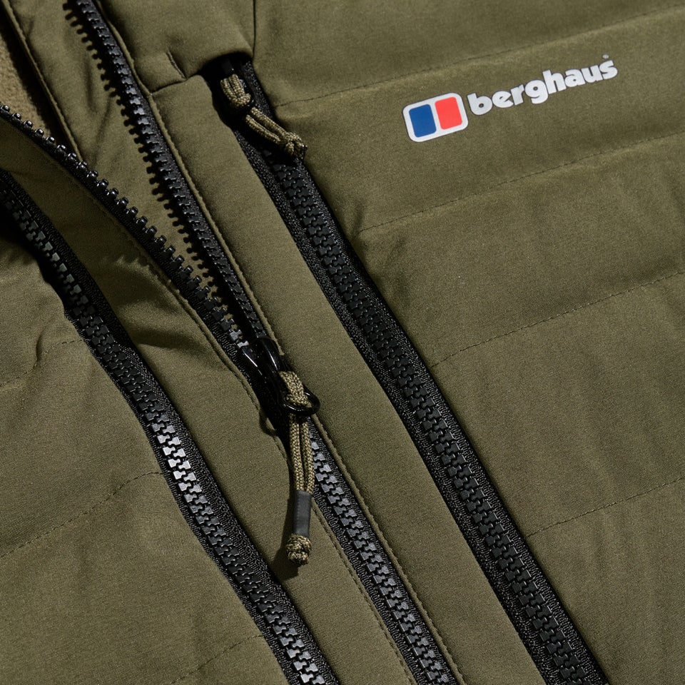 Men's Theran Hybrid Hooded Jacket - Dark Green