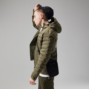 Men's Theran Hybrid Hooded Jacket - Dark Green