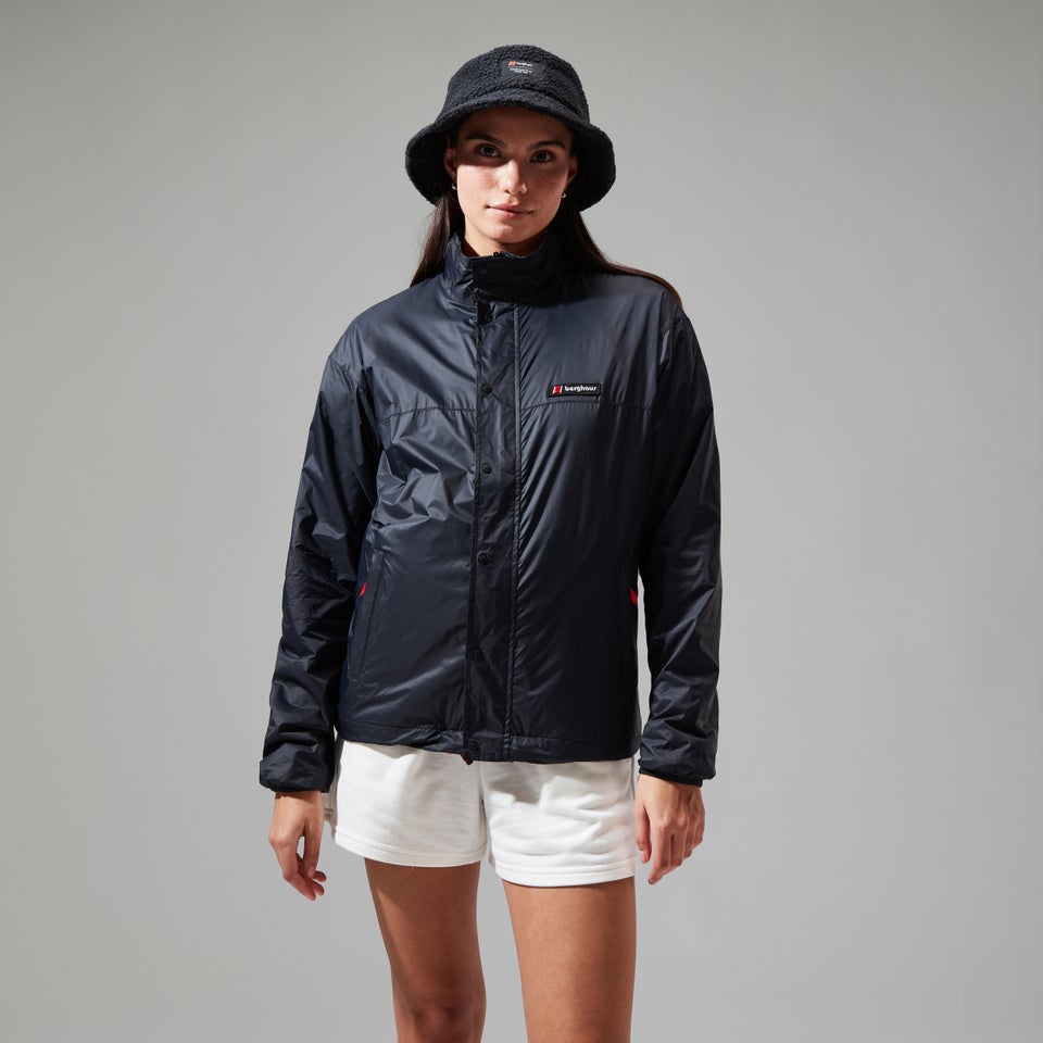 Unisex Reverse Wind Full Zip Fleece - Black/Grey