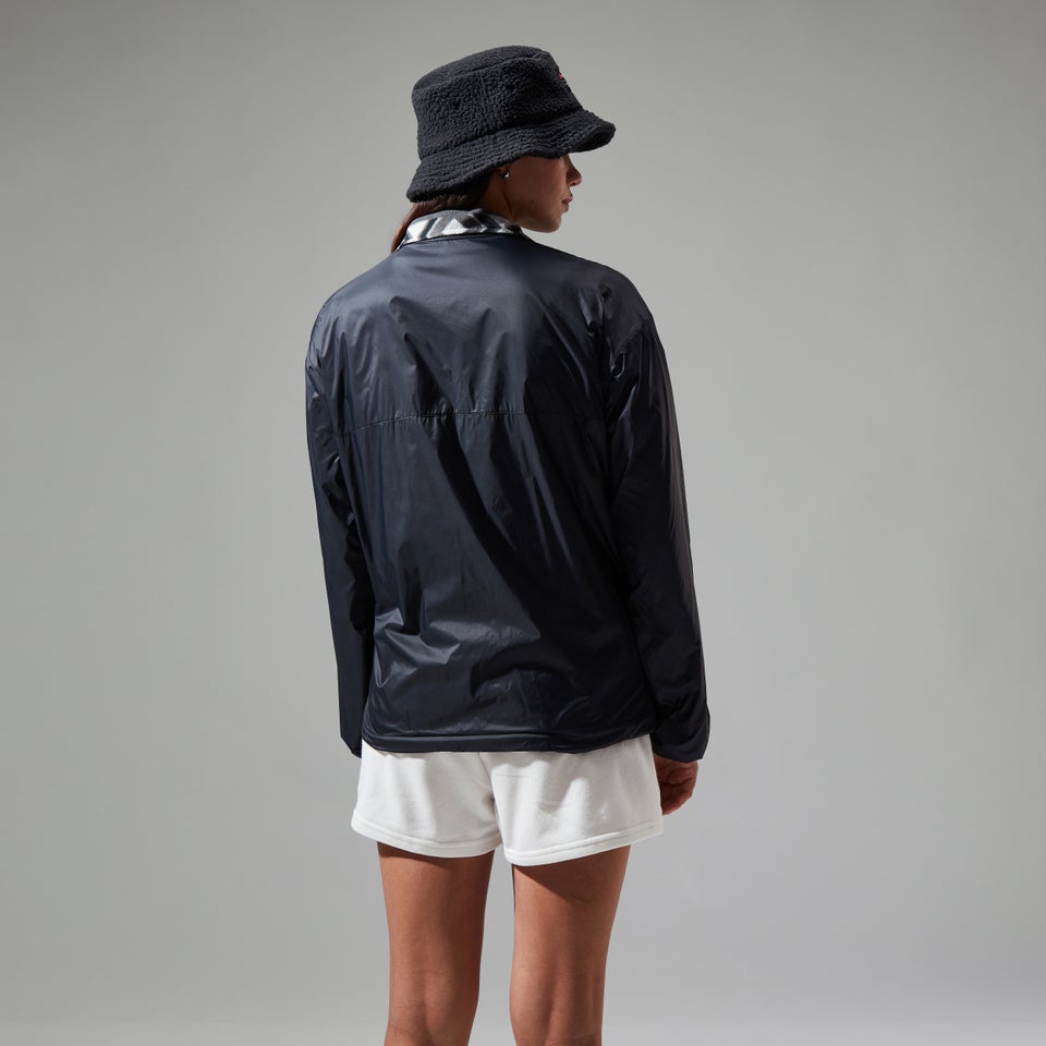 Unisex Reverse Wind Full Zip Fleece - Black/Grey