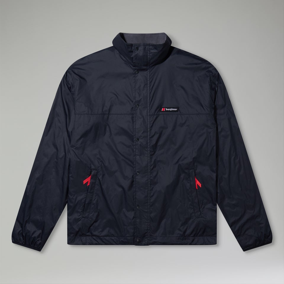 Unisex Reverse Wind Full Zip Fleece - Black/Grey