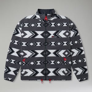 Unisex Reverse Wind Full Zip Fleece - Black/Grey