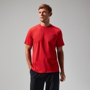 Organic Colour Logo Super Stretch T-Shirt für Herren - Rot