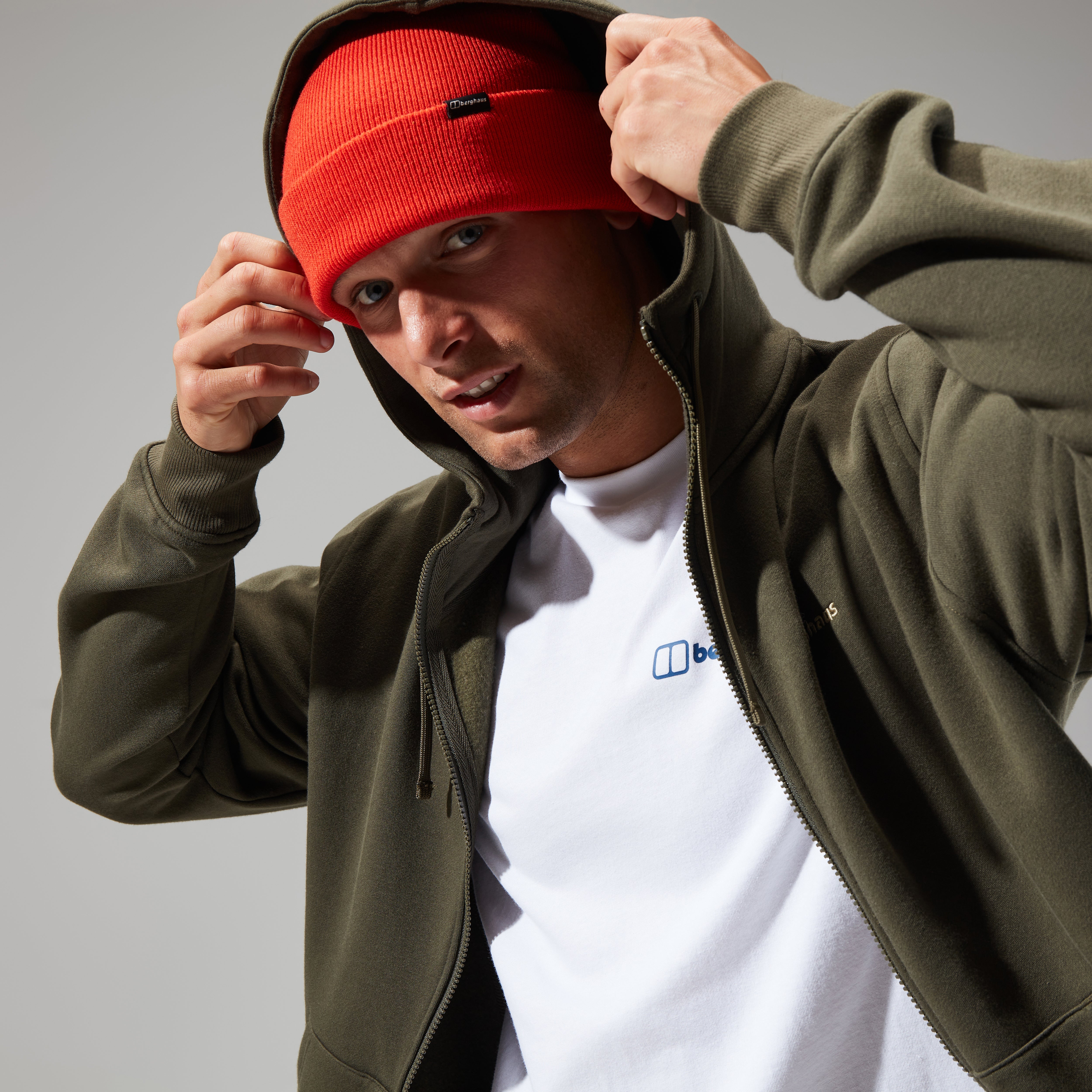 Logo Full Zip Hoodie für Herren - Dunkelgrün