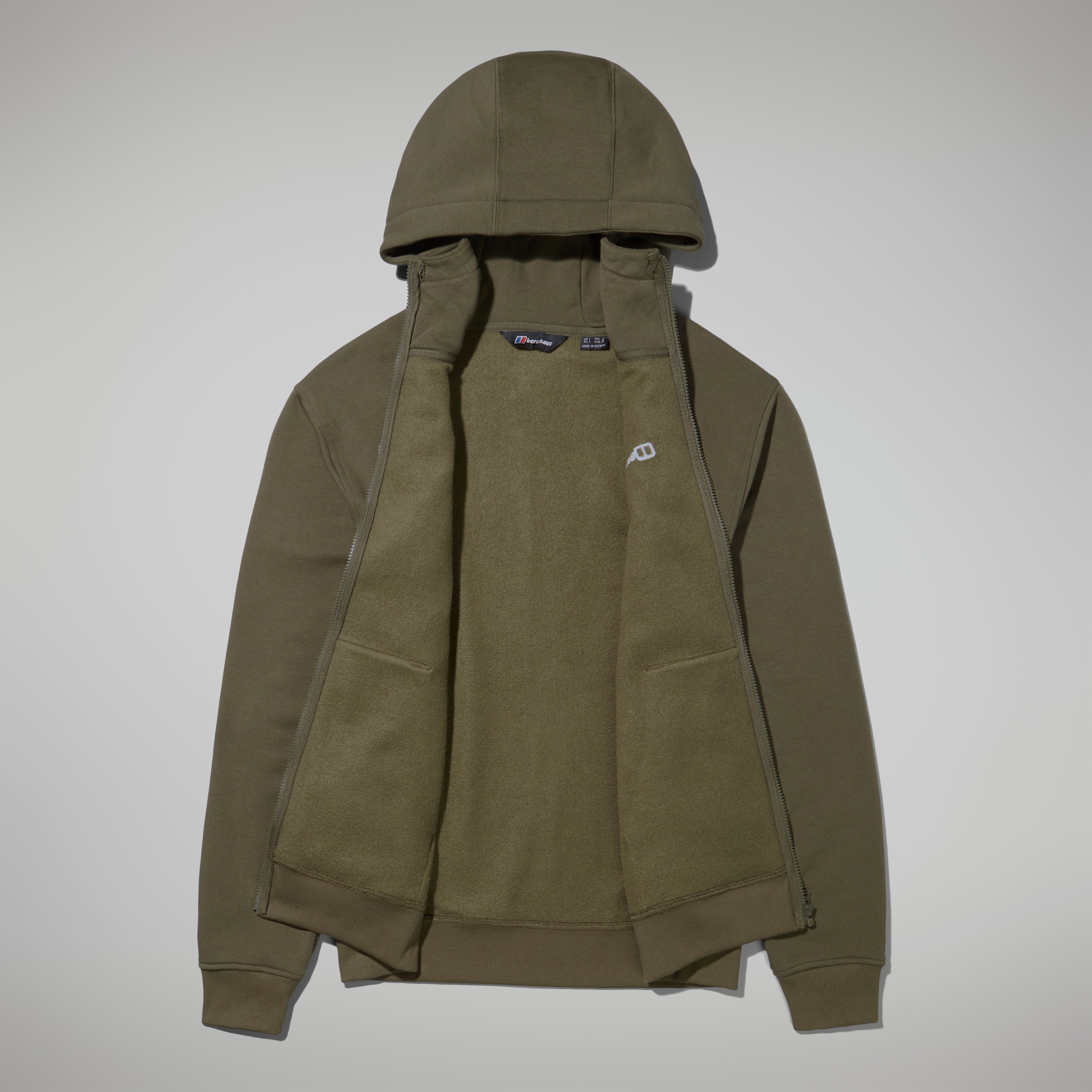 Logo Full Zip Hoodie für Herren - Dunkelgrün