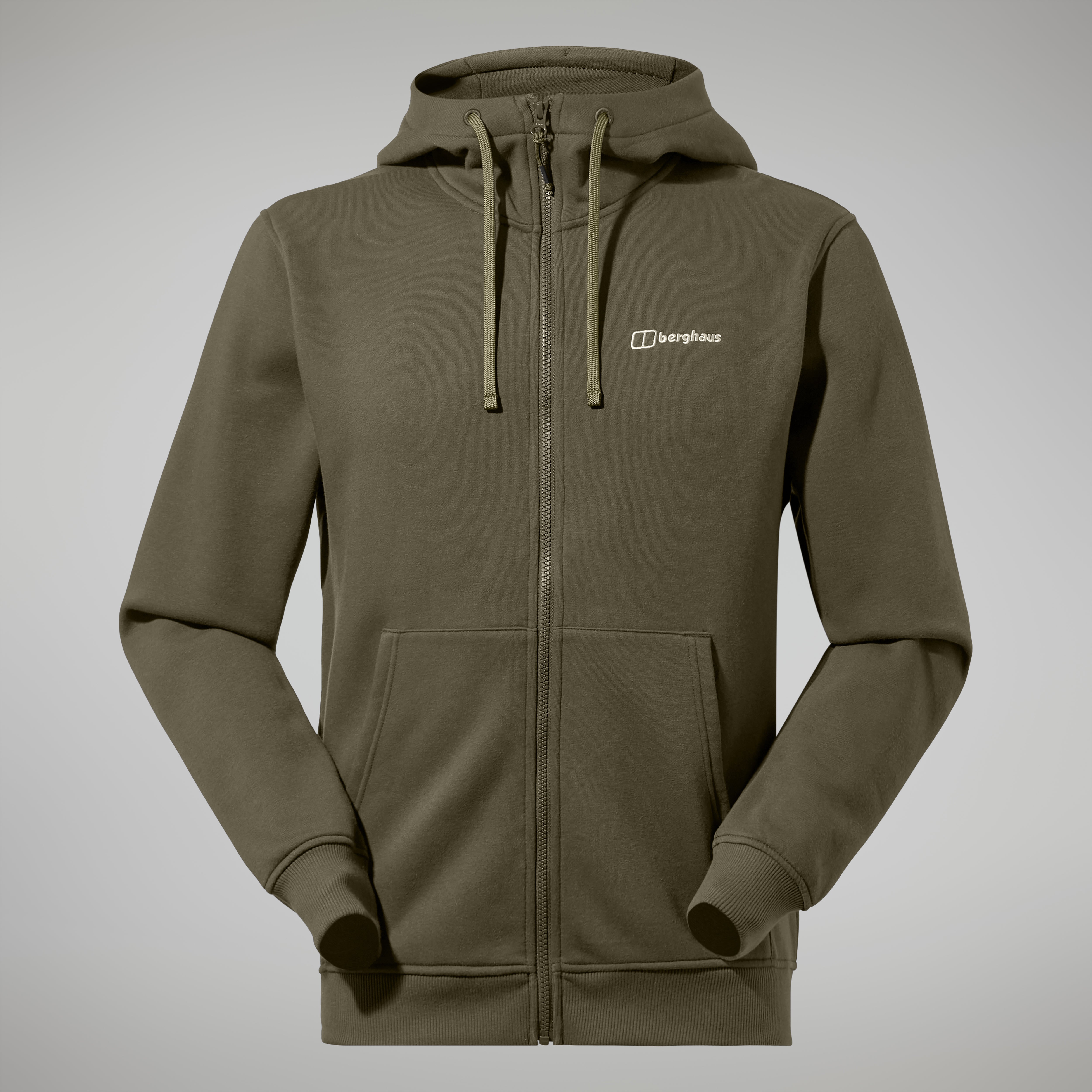Logo Full Zip Hoodie für Herren - Dunkelgrün