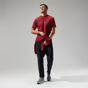Men's Organic Big Colour Logo Super Stretch Tee Dark Red