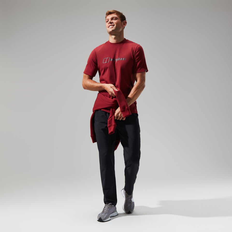 Men's Organic Big Colour Logo Super Stretch Tee Dark Red