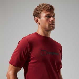 Men's Organic Big Colour Logo Super Stretch Tee Dark Red
