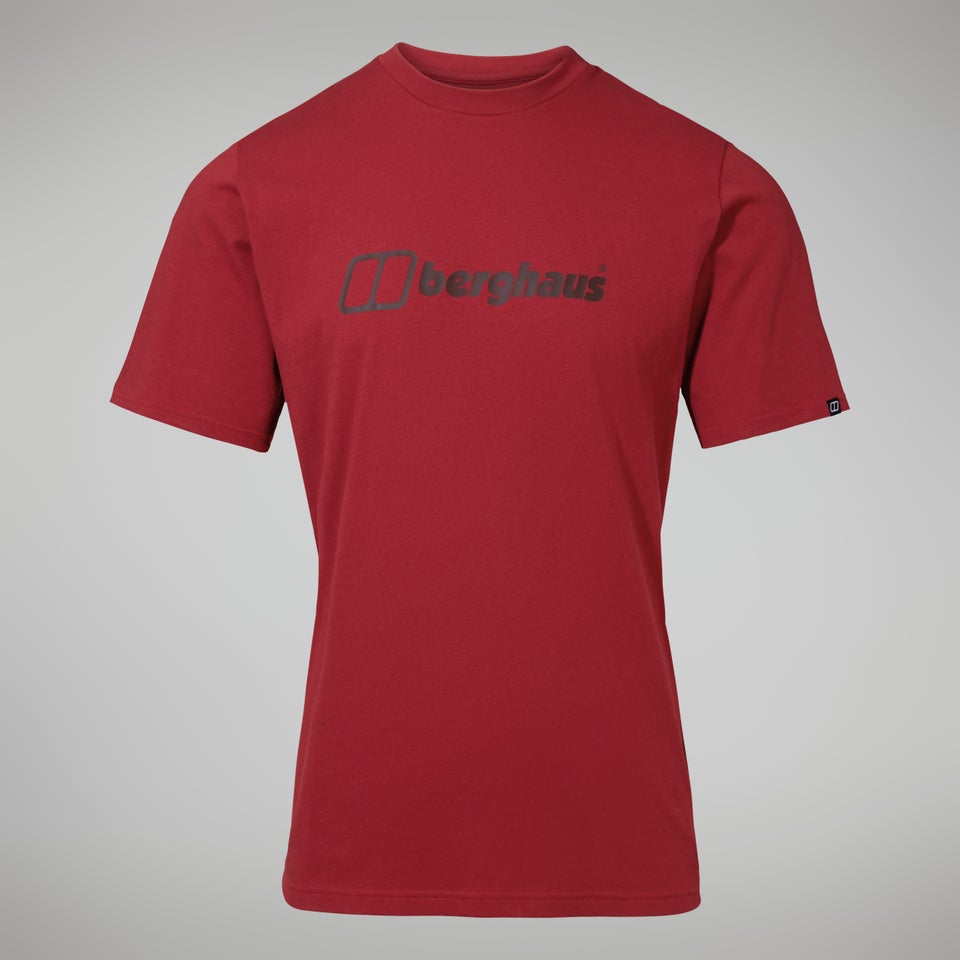 Men's Organic Big Colour Logo Super Stretch Tee Dark Red