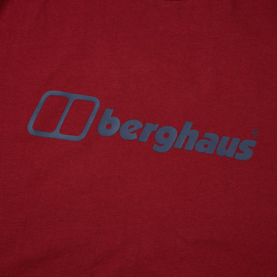 Men's Organic Big Colour Logo Super Stretch Tee Dark Red