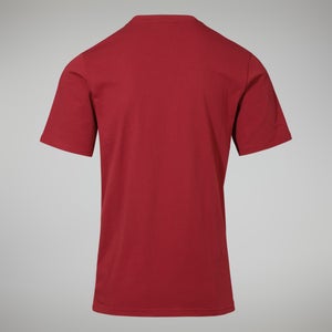 Men's Organic Big Colour Logo Super Stretch Tee Dark Red
