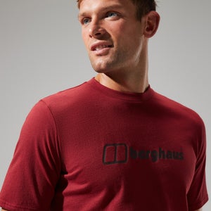 Men's Organic Big Colour Logo Super Stretch Tee Dark Red
