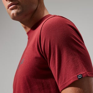Men's Organic Big Colour Logo Super Stretch Tee Dark Red