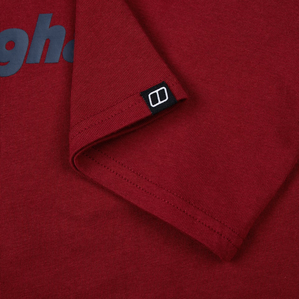 Men's Organic Big Colour Logo Super Stretch Tee Dark Red