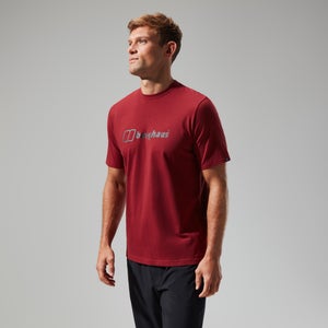 Men's Organic Big Colour Logo Super Stretch Tee Dark Red