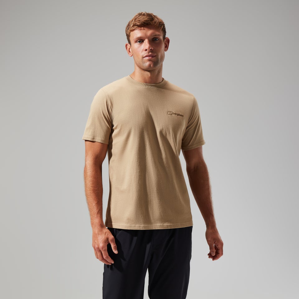 Men's Organic Colour Logo Super Stretch Tee Natural