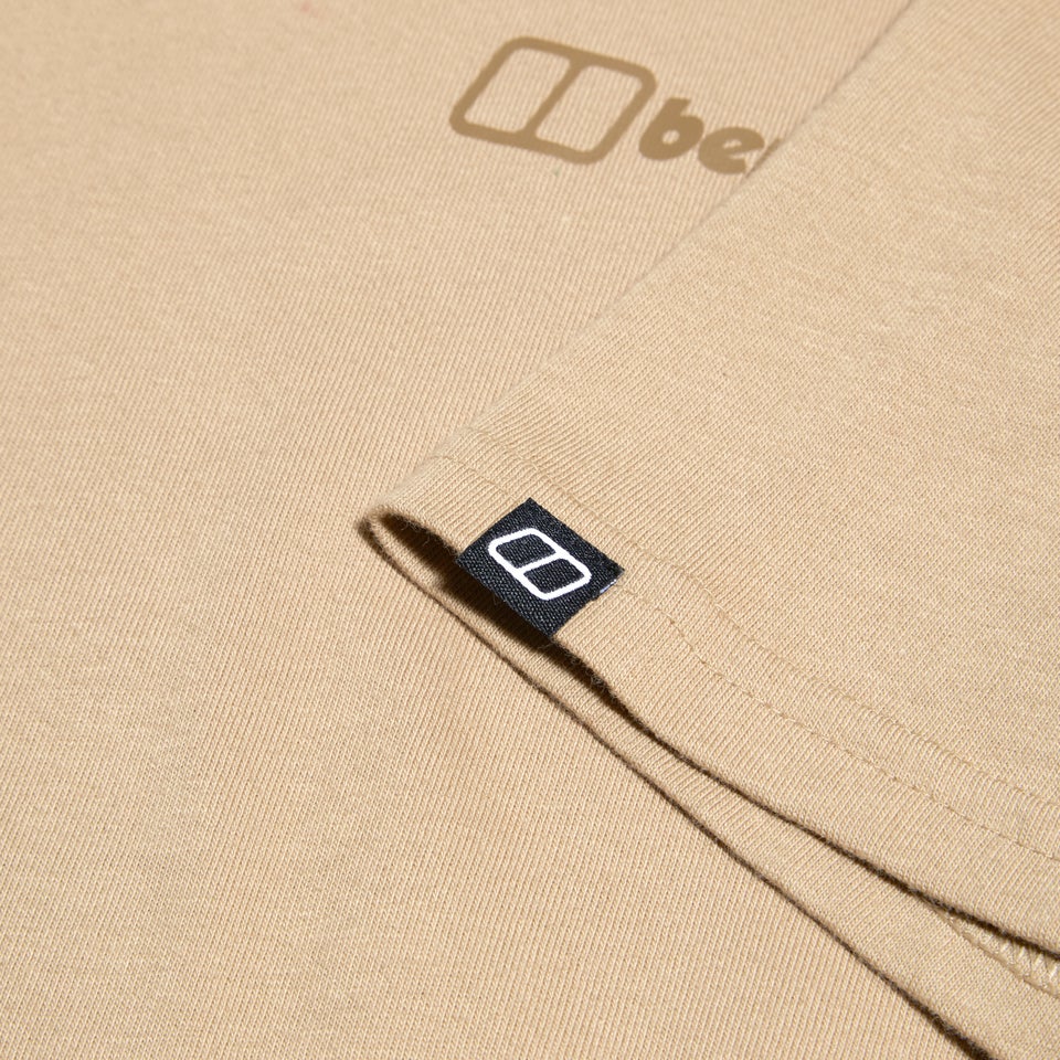 Men's Organic Colour Logo Super Stretch Tee Natural