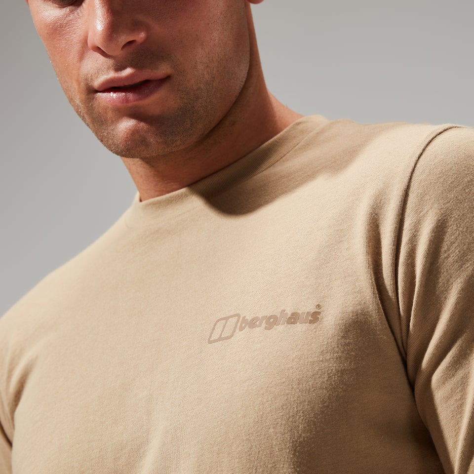 Men's Organic Colour Logo Super Stretch Tee Natural