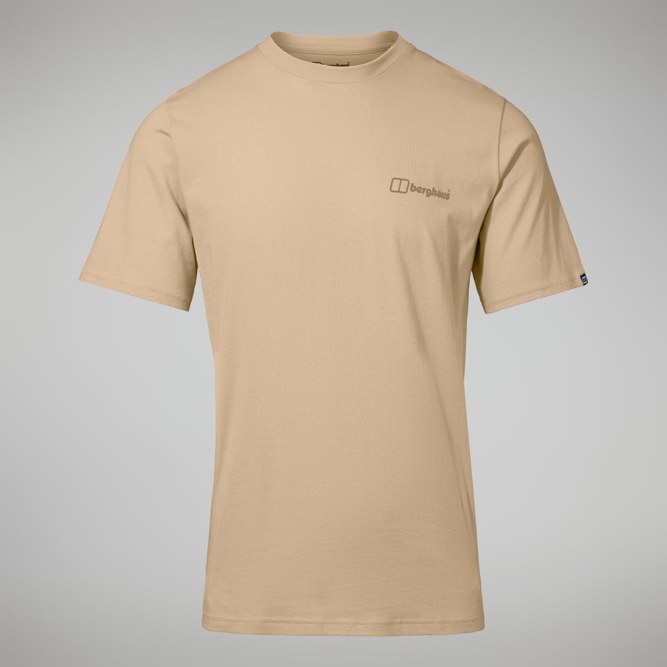 Men's Organic Colour Logo Super Stretch Tee Natural