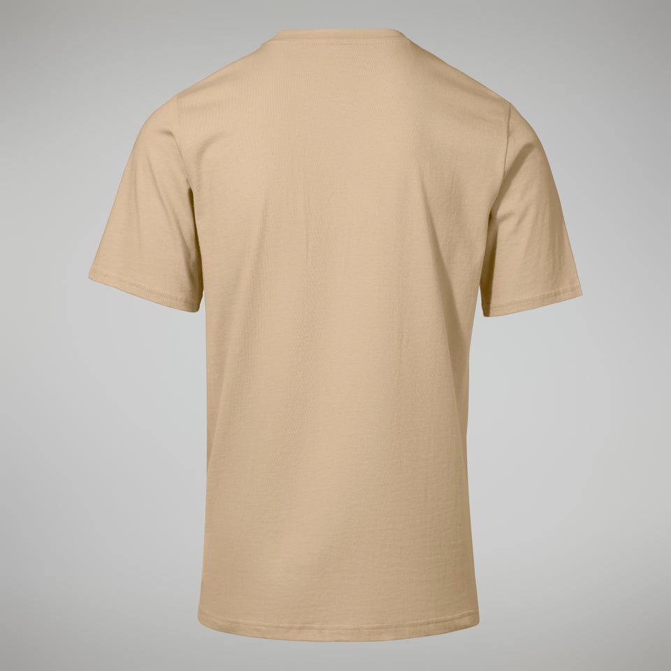 Men's Organic Colour Logo Super Stretch Tee Natural