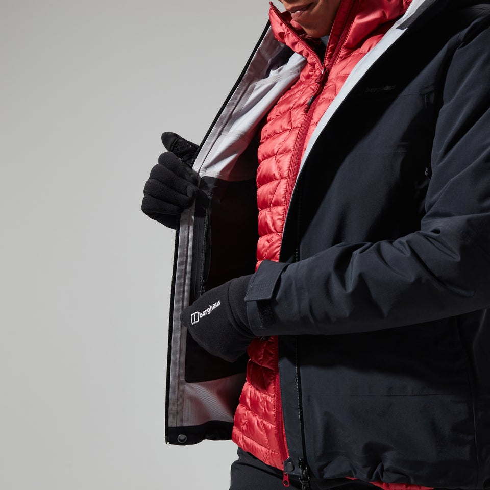 Highland Storm 3L Wasserdichte Jacken für Damen - Schwarz