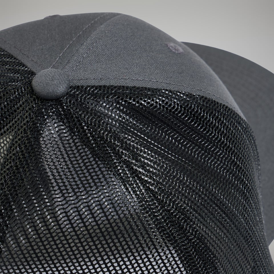 Unisex Logo Recognition Trucker Cap - Grey/Black