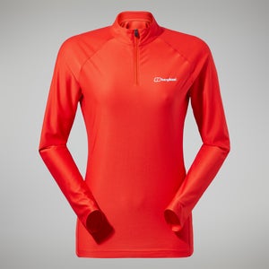 Women's 24/7 Tech Tee Long Sleeve Half Zip - Orange