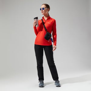 Women's 24/7 Tech Tee Long Sleeve Half Zip - Orange