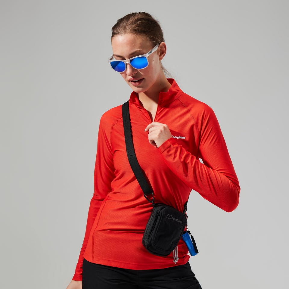 Women's 24/7 Tech Tee Long Sleeve Half Zip - Orange