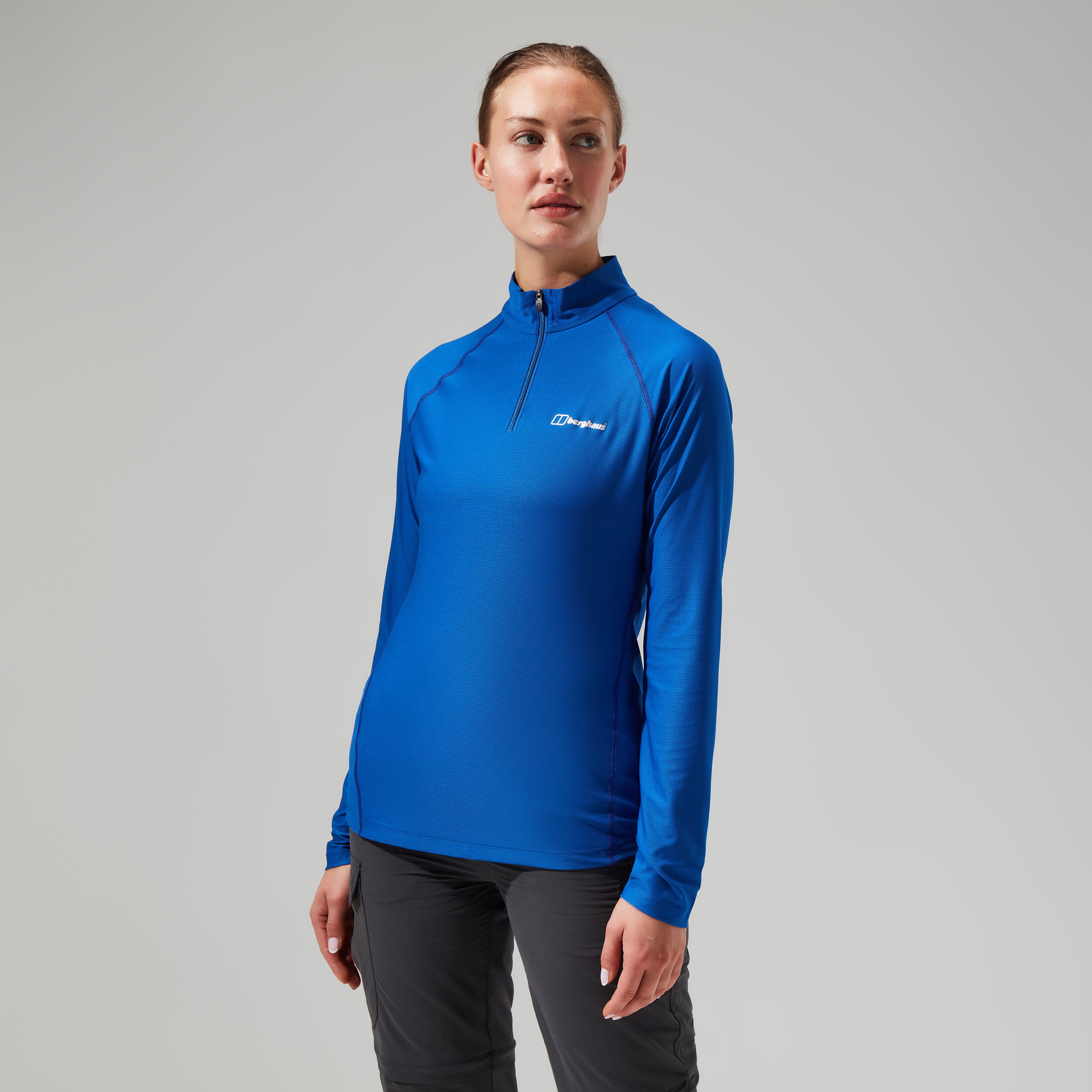 Women's 24/7 Tech Long Sleeve Half Zip Tee - Blue | Berghaus