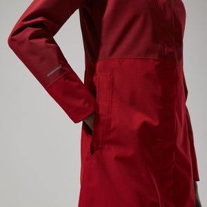 Omeara Lange Jacken für Damen - Dunkelrot