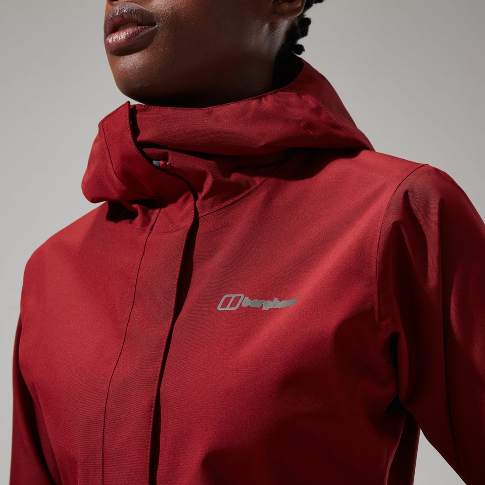 Omeara Lange Jacken für Damen - Dunkelrot