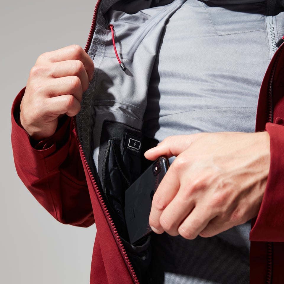 MTN Arete Descend Gore-Tex Jacken für Herren - Dunkelrot/Schwarz