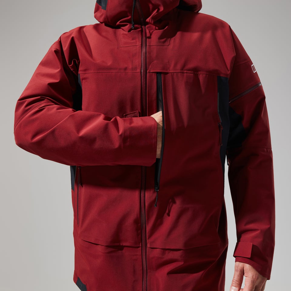 MTN Arete Descend Gore-Tex Jacken für Herren - Dunkelrot/Schwarz