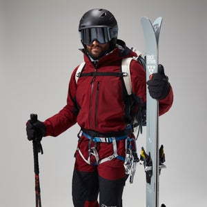 MTN Arete Descend GTX Bib Pants für Herren Dunkelrot/Schwarz - S