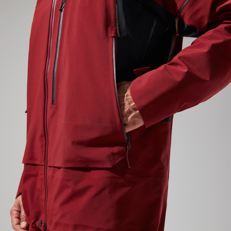 MTN Arete Descend Gore-Tex Jacken für Herren - Dunkelrot/Schwarz