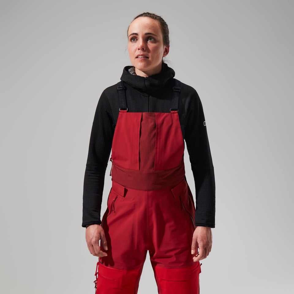 Women's MTN Arete Descend Gore-Tex Bib Pants - Red
