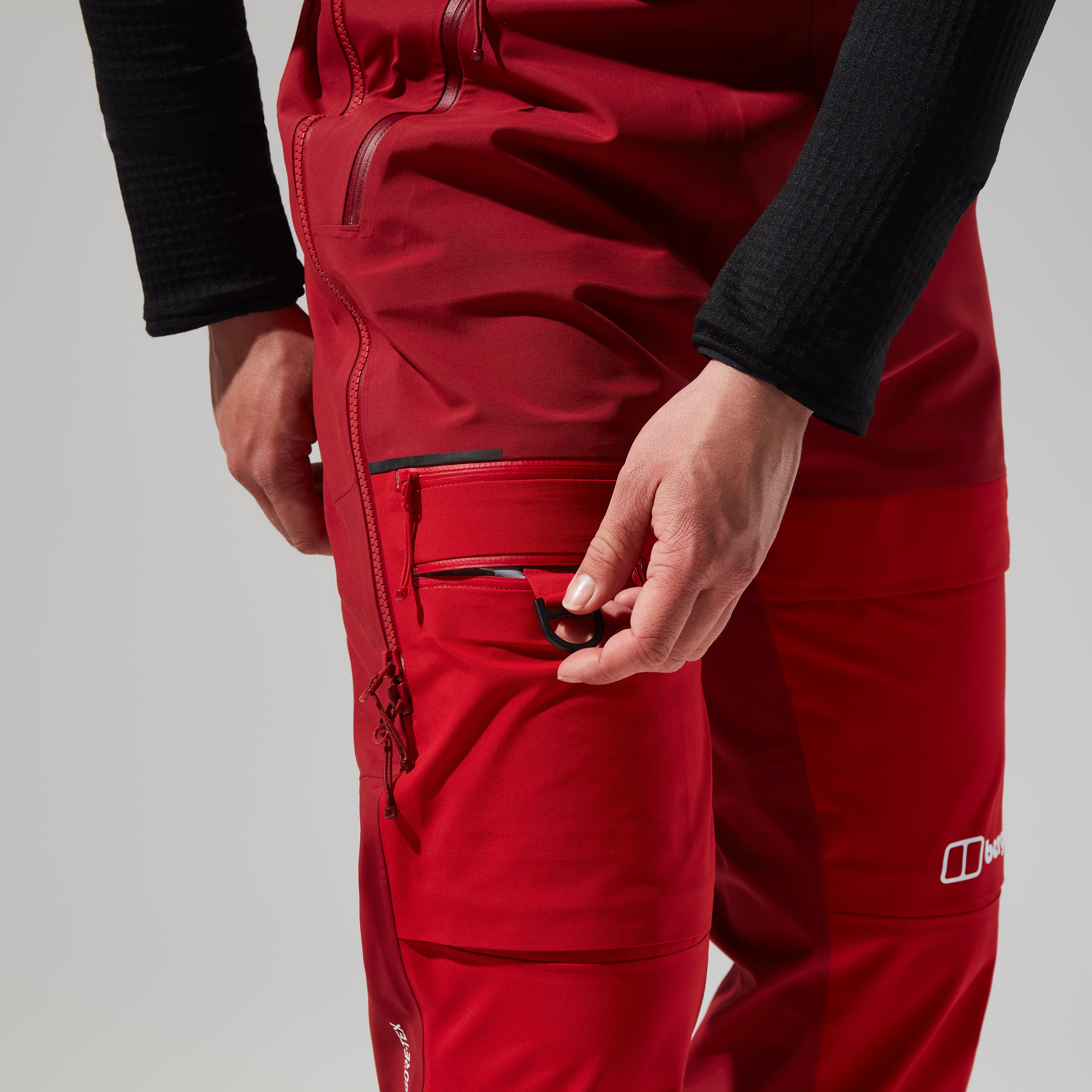 Women's MTN Arete Descend Gore-Tex Bib Pants - Red | Berghaus