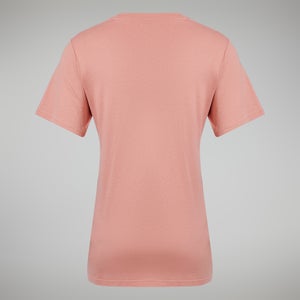 Boyfriend Logo Short Sleeve T-Shirt für Damen - Rosa