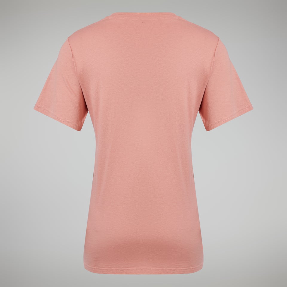 Boyfriend Logo Short Sleeve T-Shirt für Damen - Rosa