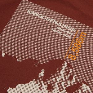 Unisex Kanchenjunga Static Long Sleeve Tee - Dark Brown