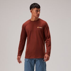 Unisex Kanchenjunga Static Long Sleeve Tee - Dark Brown