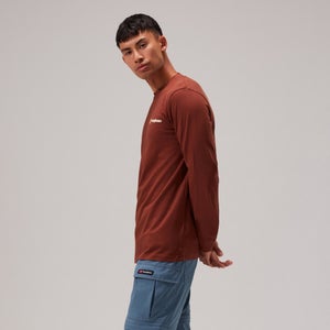 Unisex Kanchenjunga Static Long Sleeve Tee - Dark Brown