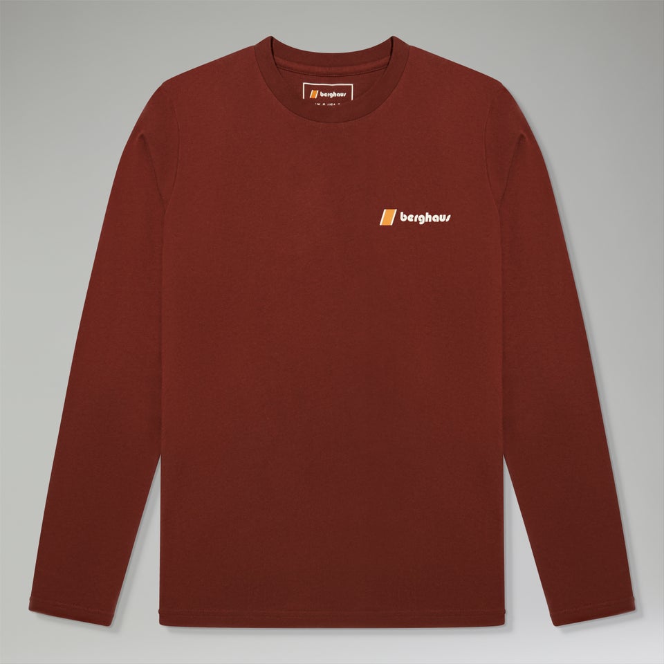 Unisex Kanchenjunga Static Long Sleeve Tee - Dark Brown