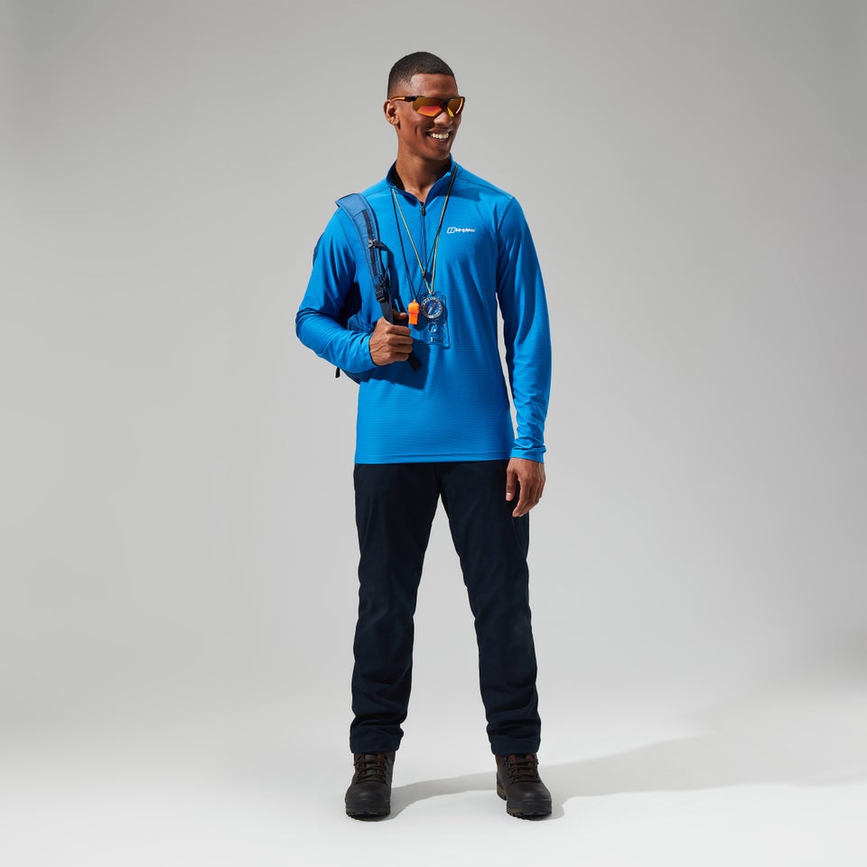 Men's 24/7 Tech Long Sleeve Half Zip Tee - Blue