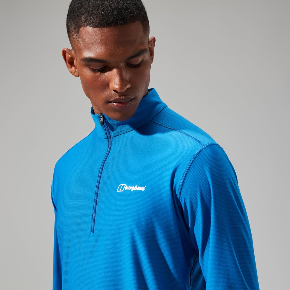 Men's 24/7 Tech Long Sleeve Half Zip Tee - Blue