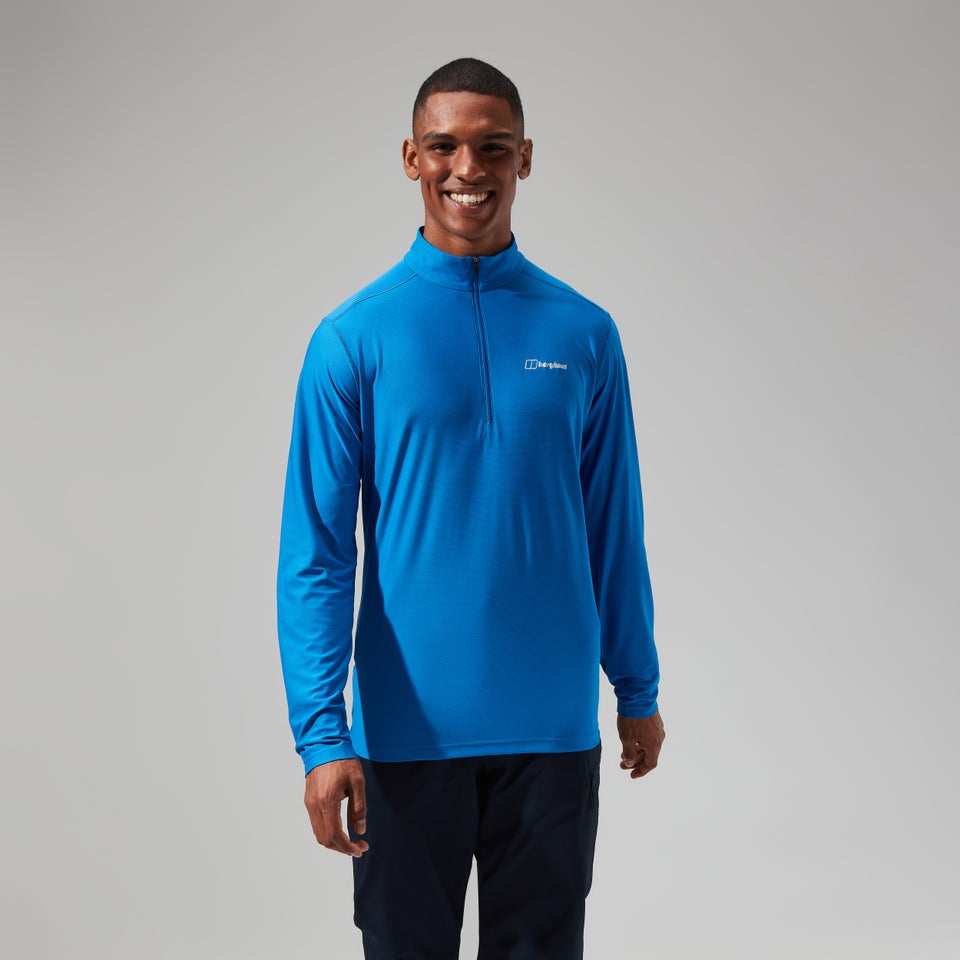Men's 24/7 Tech Long Sleeve Half Zip Tee - Blue