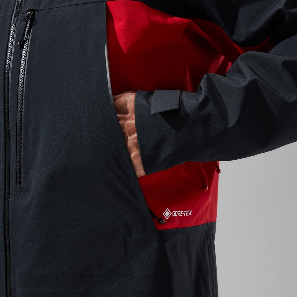 MTN Seeker Gore-Tex Jacken für Herren - Schwarz/Rot